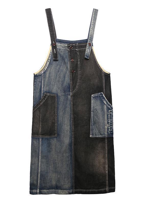 Ärmlös grå maxiklänning för kvinnor med asymmetrisk halslinje och fickor, elegant och funktionell design.