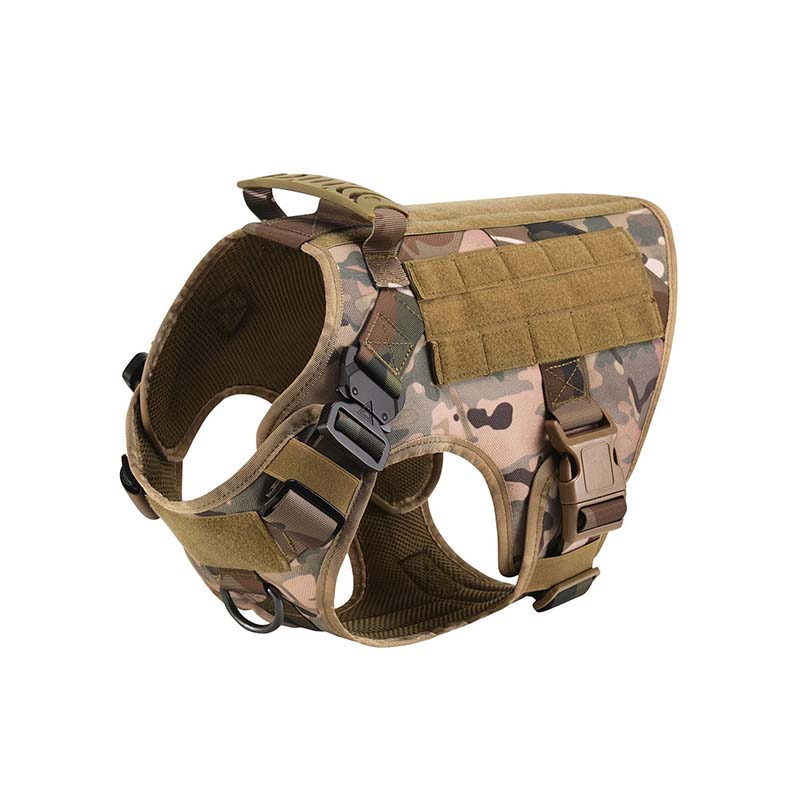 Bekväm promenadsele för hundar, militärstil med antidrag. Ger kontroll och komfort under långa promenader.