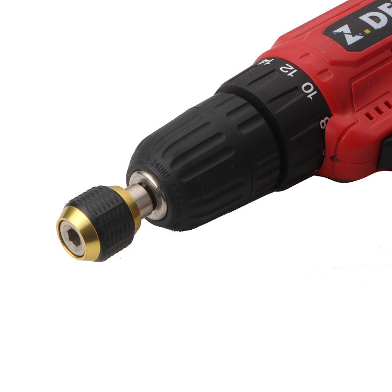 "Robust snabbväxlingsborrchuck i krom-vanadin stål med snabbfästfunktion, perfekt för DIY-projekt."