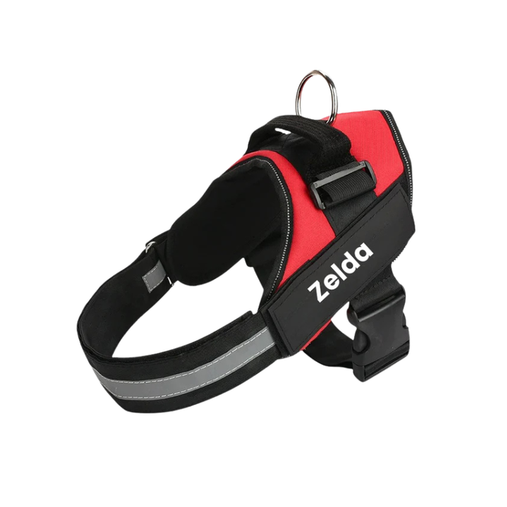 Närbild på hundselens robusta handtag, perfekt för extra kontroll under promenader.