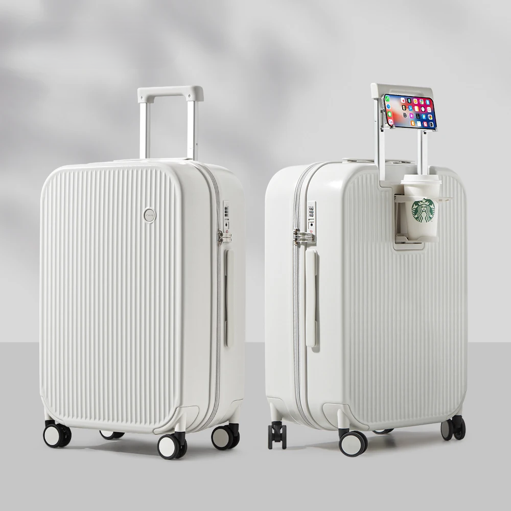 Mångsidig och robust unisex resväska Lyon. Hårdskalad design med 360° spinnerhjul för bagage.