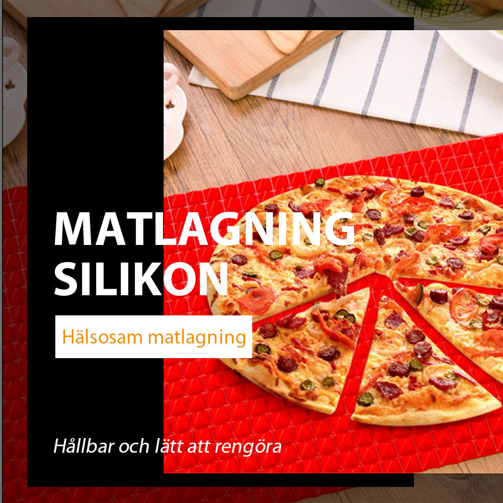 Röd silikonform för stekpanna, värmebeständig och elegant design för kök och bakning, enkel rengöring och hållbar.