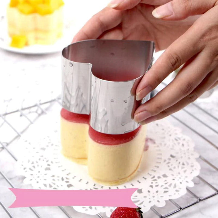 "Rostfria stål bakformar i varierande former, perfekta för elegant dessertskapande och mångsidig bakning."