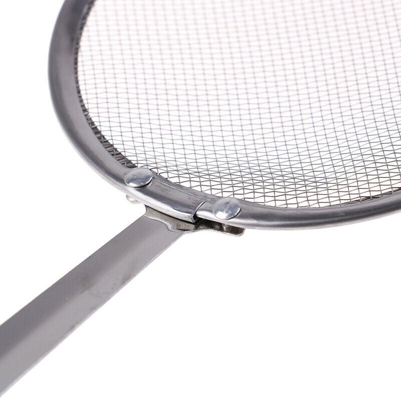 Rostfritt olje durkslag, elegant design, filtrering av olja, hållbart stål, köksverktyg för dränering av stekt mat.