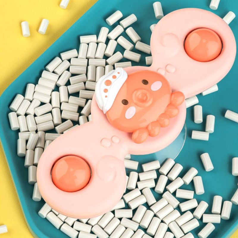 "Roterande propeller kattleksak i livfulla färger, rundad design, stimulerar katter, perfekt för marint tema, miljövänlig."