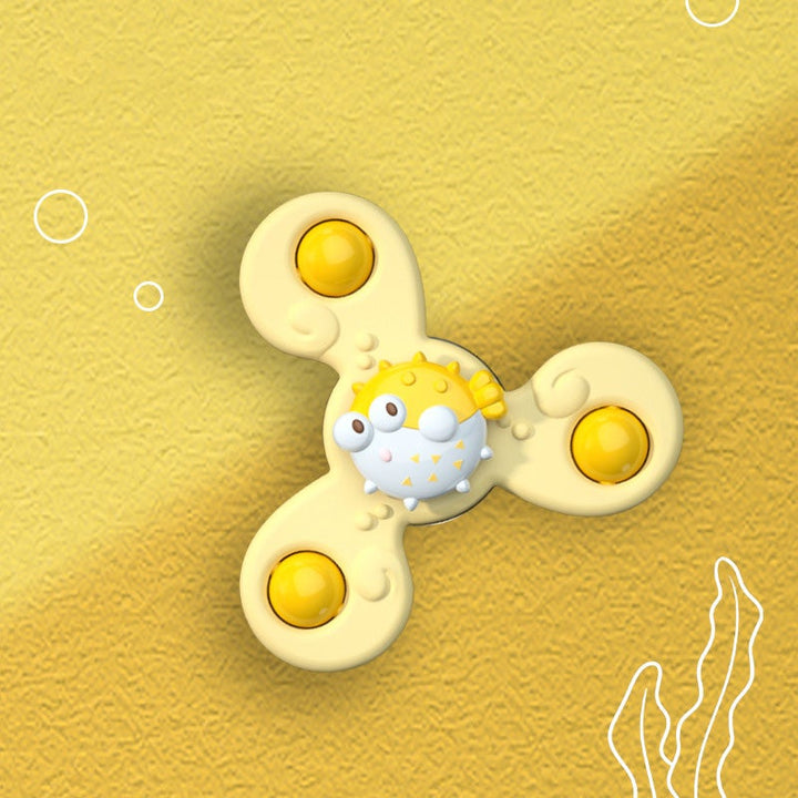 "Roterande propeller kattleksak i livfulla färger, rundad design, stimulerar katter, perfekt för marint tema, miljövänlig."