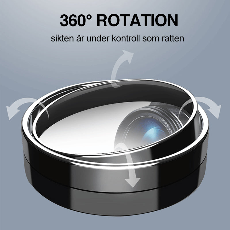 "Roterbara extra backspeglar 360° för bilar, klara glas i silver, svart, vit färg, förbättrar synfält och säkerhet."