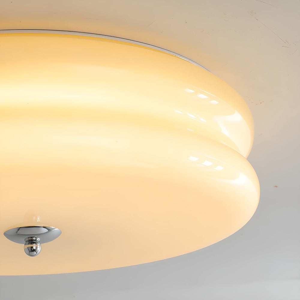 Stilren BauhausGleam LED taklampa, rund form. Perfekt som takarmatur i moderna hem.