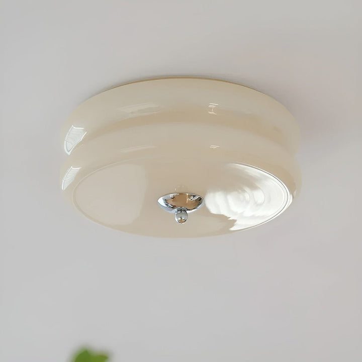 Modern rund LED-taklampa, BauhausGleam stilmosaik. Perfekt som designlampa för hemmet. Varmt ljus.