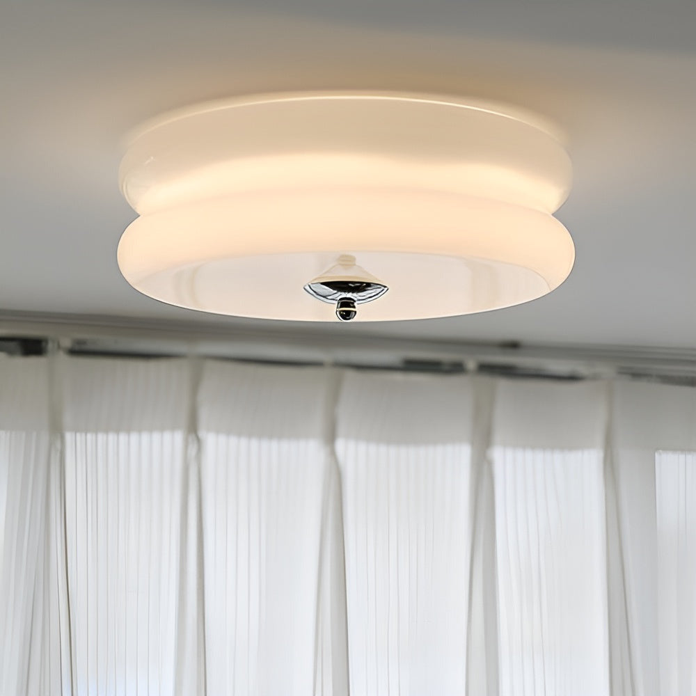 BauhausGleam rund LED-taklampa med modern stilmosaik. En stilren takarmatur för inomhusbelysning.