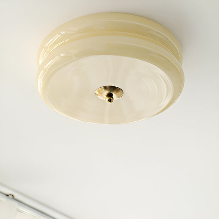 BauhausGleam LED-taklampa, rund. Modern och minimalistisk takarmatur som ger varmt ljus.