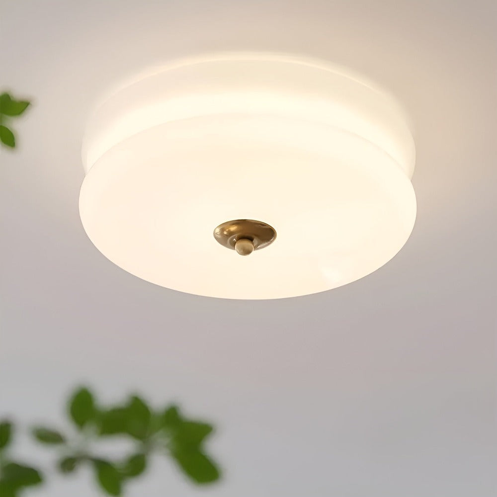 Inomhusbelysning: Rund BauhausGleam LED taklampa. Ytmonterad designlampa för alla rum.
