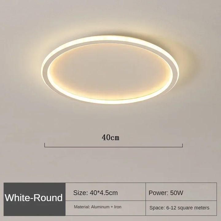 Modern rund LED taklampa med guld finish, accent för taket.