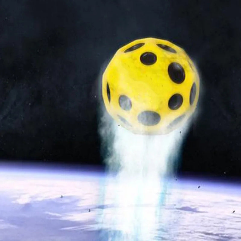 "Rund månsfoamleksak i färger blå, grön, gul, orange, rosröd, röd med studseffekt, perfekt för alla åldrar."