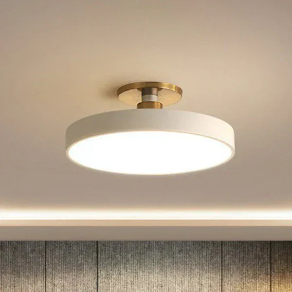 Rund minimalistisk LED-plafond taklampa för modern heminredning. Perfekt belysning i vardagsrum.