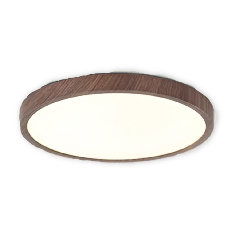 Energieffektiv rund LED taklampa med justerbar ljusfärg, perfekt för moderna hem. Vardagsrumsbelysning.