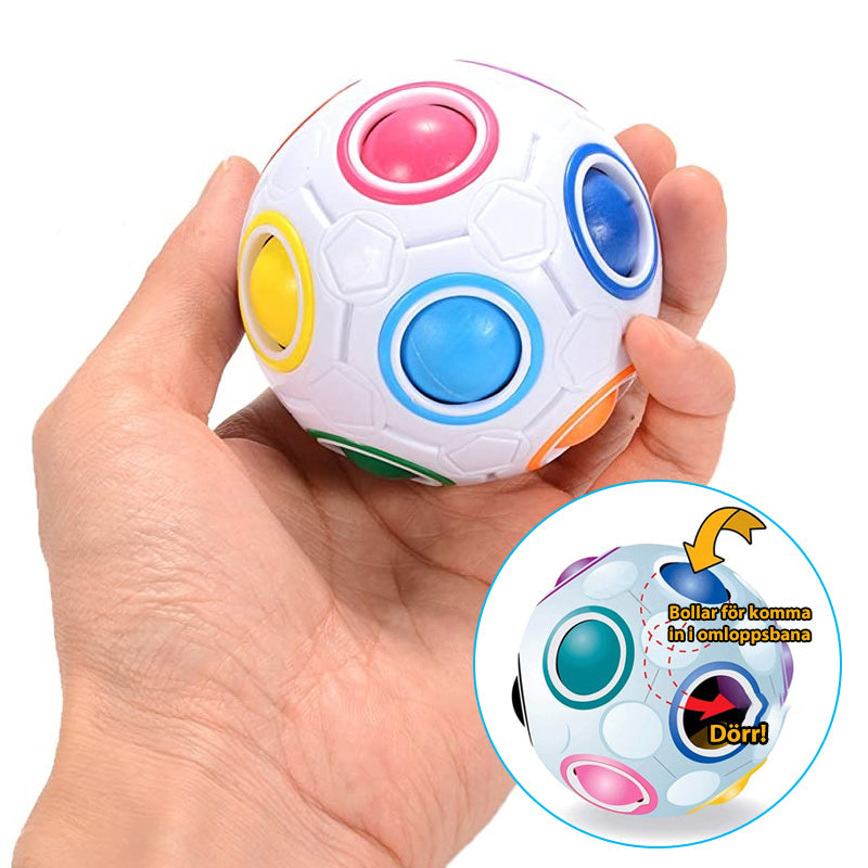 Rund Rubik's Kub, färgsprakande design, unik bollformad leksak med livfulla nyanser, idealisk för hjärngympa.