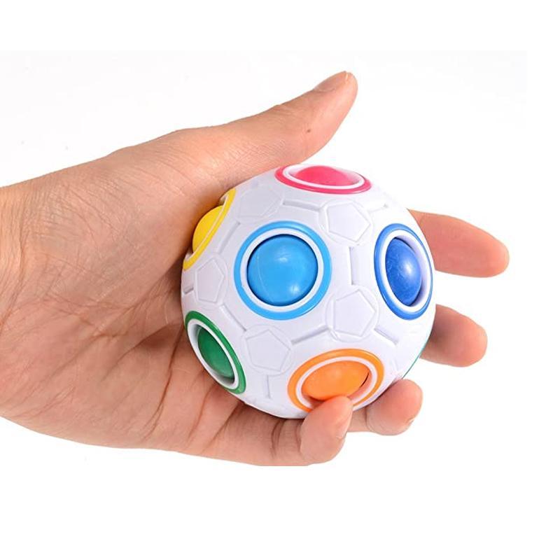 Rund Rubik's Kub, färgsprakande design, unik bollformad leksak med livfulla nyanser, idealisk för hjärngympa.