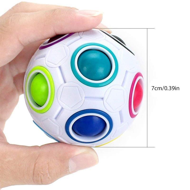 Rund Rubik's Kub, färgsprakande design, unik bollformad leksak med livfulla nyanser, idealisk för hjärngympa.