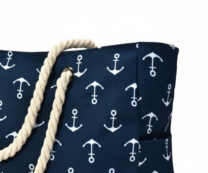 Unisex axelväska/tygväska, rymlig och bekväm, för resor, shopping och stranddagar.