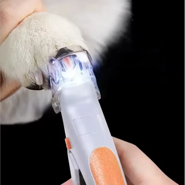 Giljotinmodell LED-klotång för säker kloklippning av hund, katt och smådjur. Inbyggd belysning och förstoring.