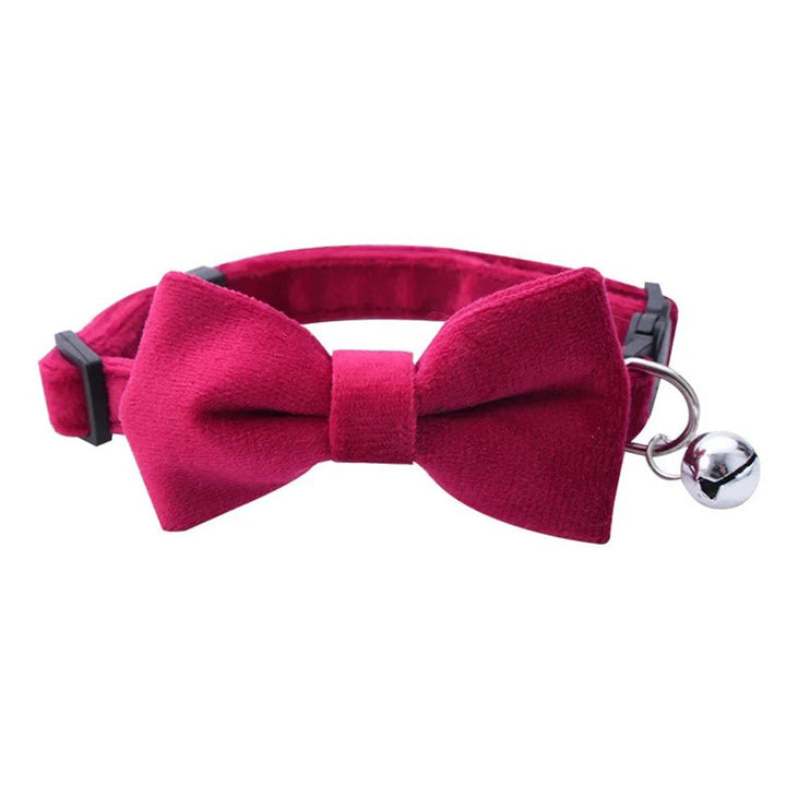 Justerbart katthalsband för katter i mjukt material med söt rosett och säkerhetslås. Stilren accessoar.