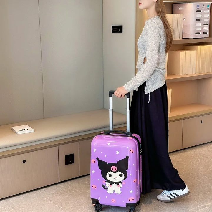 Söt Hello Kitty hårdskalsresväska för barn. Robust barnkoffert perfekt för bagage och organiserade resor.