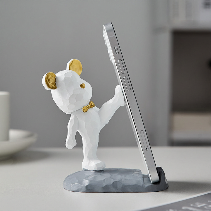 Telefonställ TeddyHolder, söt nallebjörnshållare som säkert greppar mobilen med händer/fötter.