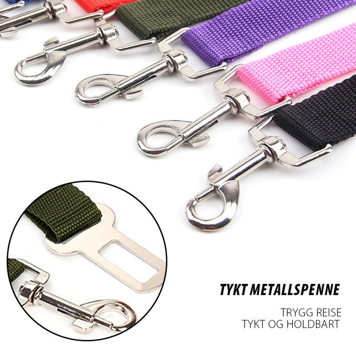 "Säkerhetsbälte för husdjur, justerbart hållbart polyester, flera färger, för trygg bilresa, 42-70 cm, bekväm passform"