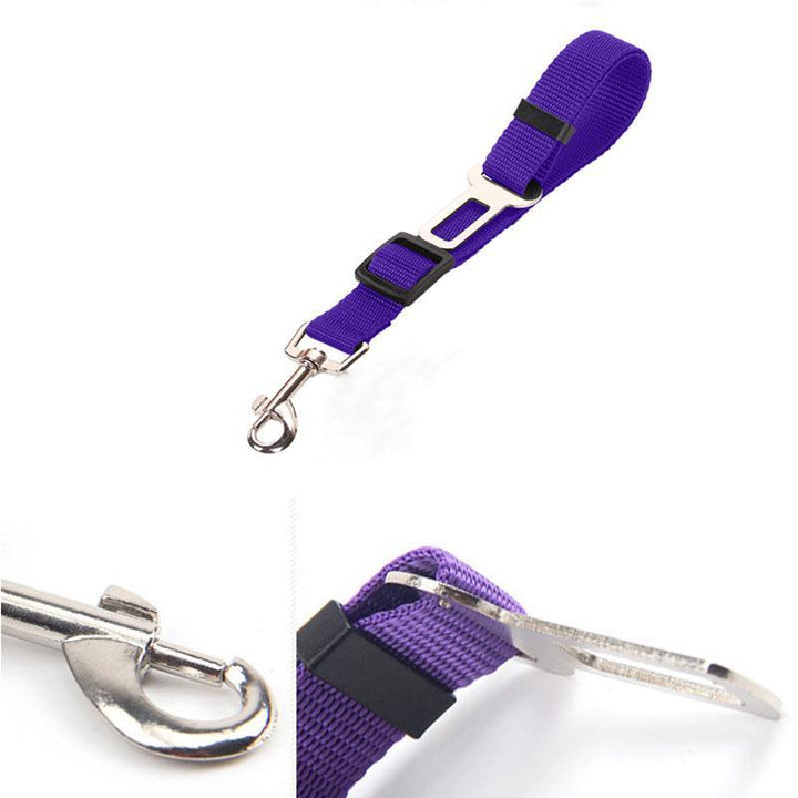 "Säkerhetsbälte för husdjur, justerbart hållbart polyester, flera färger, för trygg bilresa, 42-70 cm, bekväm passform"