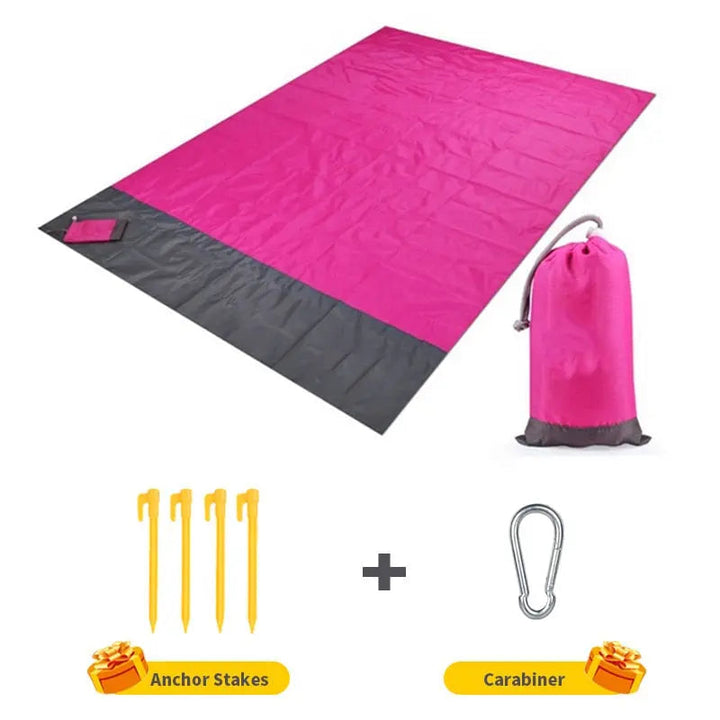 Praktisk utomhusmatta för picknick, camping och strand. Portabel, sandfri och lätt att rengöra.