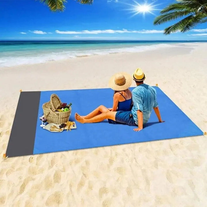 Sommarredo strandmatta för en bekymmersfri semester, njut av sol och bad utan sand.