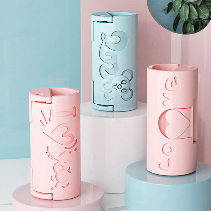 "Sänglakanhållare utan nålar i blå och rosa, funktionell och stilren, av slitstarkt ABS-material för prydligt sovrum."