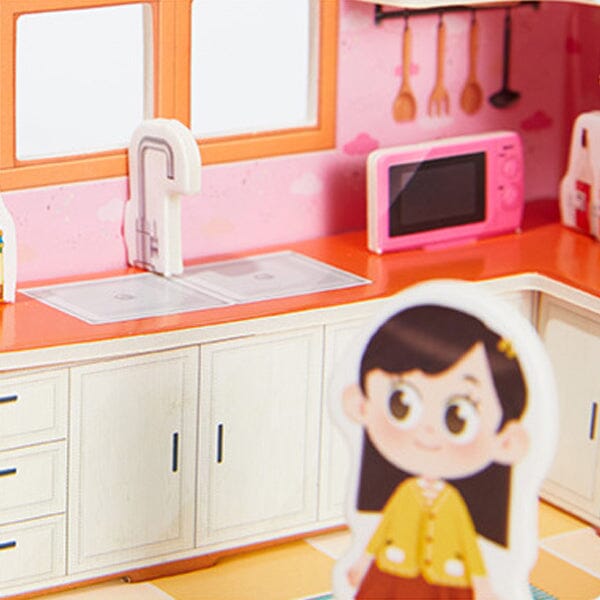 "Sank 3D stereorumspussel för barn, interaktiva leksaker, färgglada bitar, stimulerande design för fantasi och motorik"