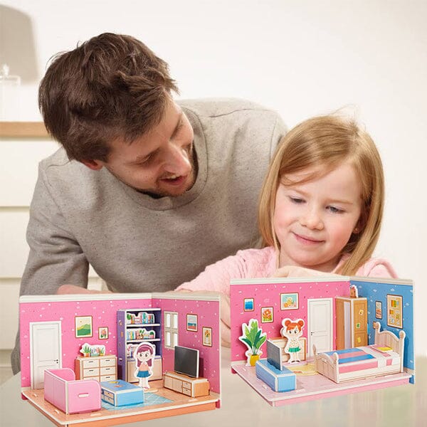 "Sank 3D stereorumspussel för barn, interaktiva leksaker, färgglada bitar, stimulerande design för fantasi och motorik"