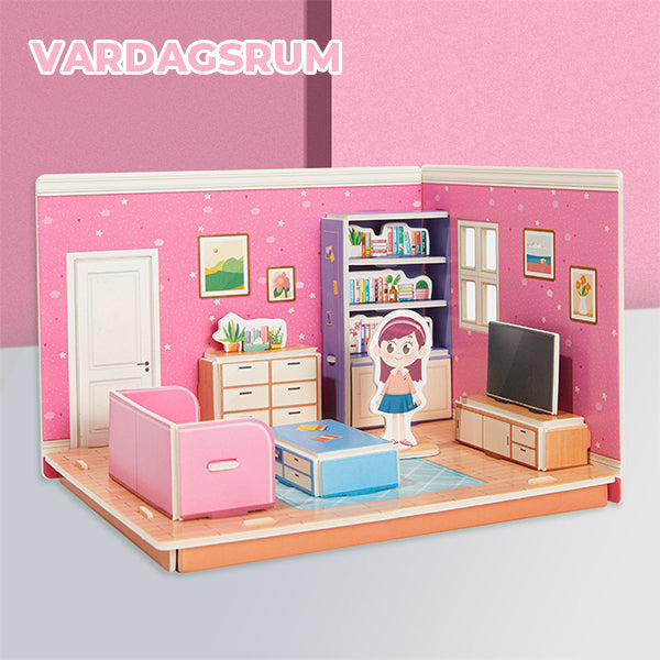 "Sank 3D stereorumspussel för barn, interaktiva leksaker, färgglada bitar, stimulerande design för fantasi och motorik"