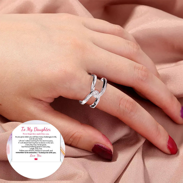 "Särskild rektangelring för kvinnor, koppar, symboliserar evig kärlek, modern design, glansig finish"