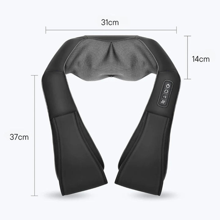 Intensiv shiatsu massager med värme för nacke och rygg. Lindrar effektivt smärta och främjar avslappning.