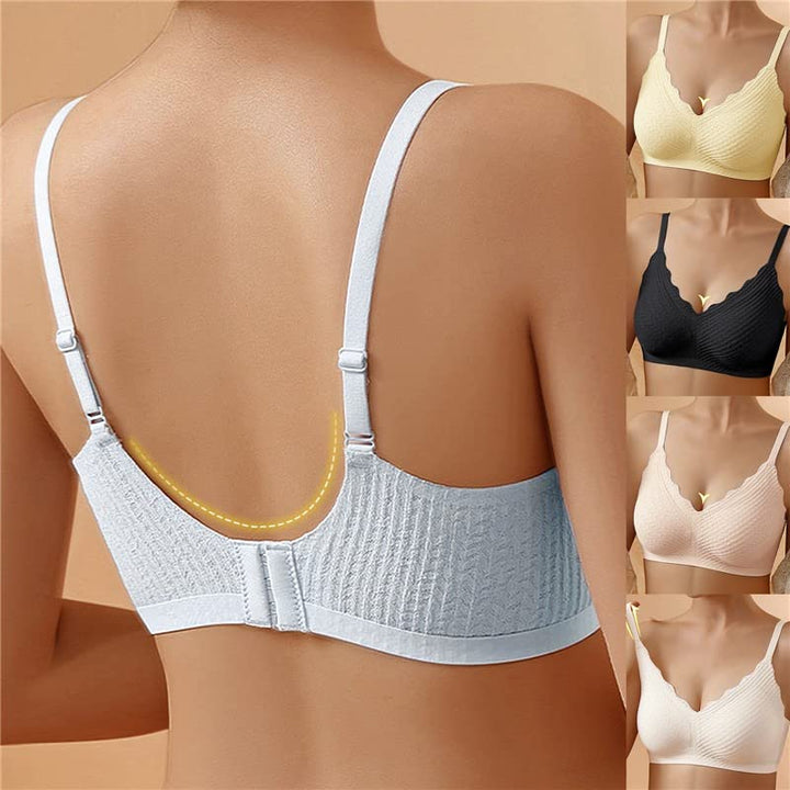 Elegant sienna bygellös bralette, optimal komfortbehå med mjukt stöd för damunderkläder.