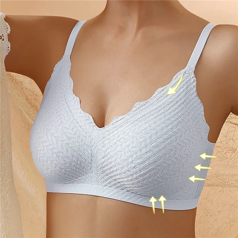 Sienna bygellös bralette i mjukt material, en komfortbehå för dam med lättstöd och justerbara detaljer.