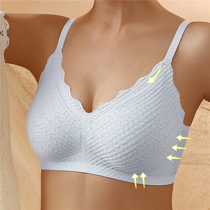 Sienna bygellös bralette i mjukt material, en komfortbehå för dam med lättstöd och justerbara detaljer.