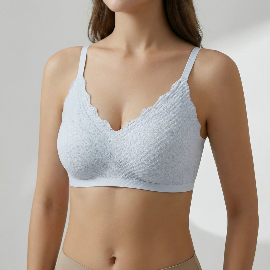Elegant sienna bygellös mjukbehå för damer, en komfortbralette som är bekväm och ger lätt stöd.