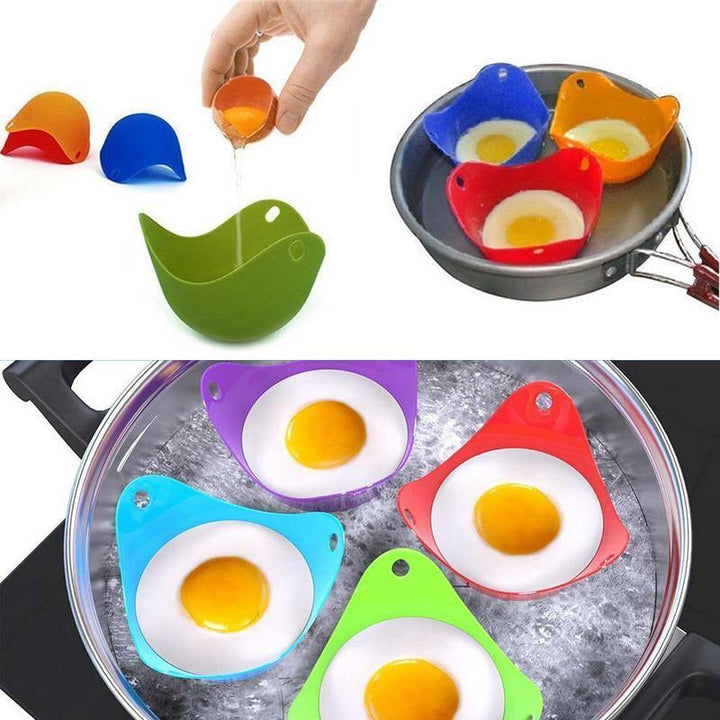 "Silikon äggform i livfulla färger, perfekt för matlagning, bakning och geléer, tål höga temperaturer, BPA-fri."