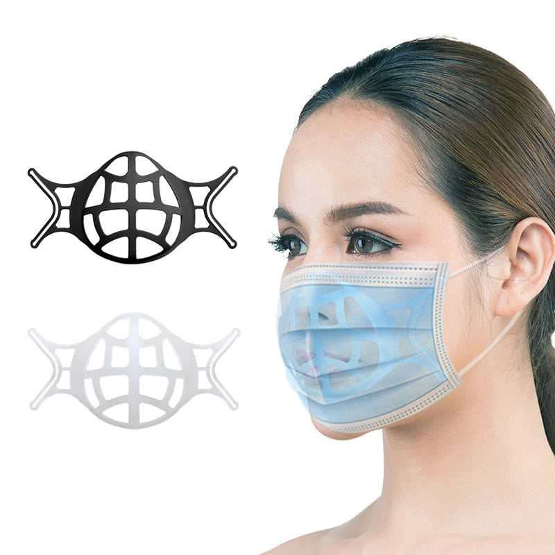 "Silikon ansiktsmaskhållare med 3D-design, mjuk silikon, ökat andningsutrymme, återanvändbar, bekväm för daglig användning."