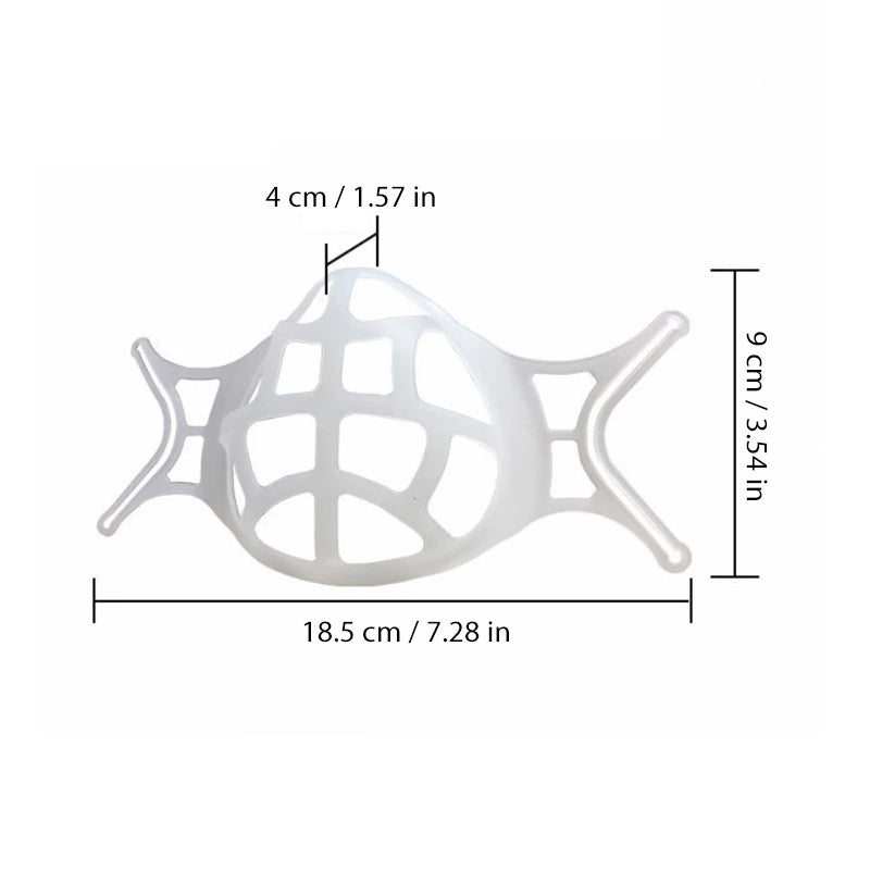 "Silikon ansiktsmaskhållare med 3D-design, mjuk silikon, ökat andningsutrymme, återanvändbar, bekväm för daglig användning."