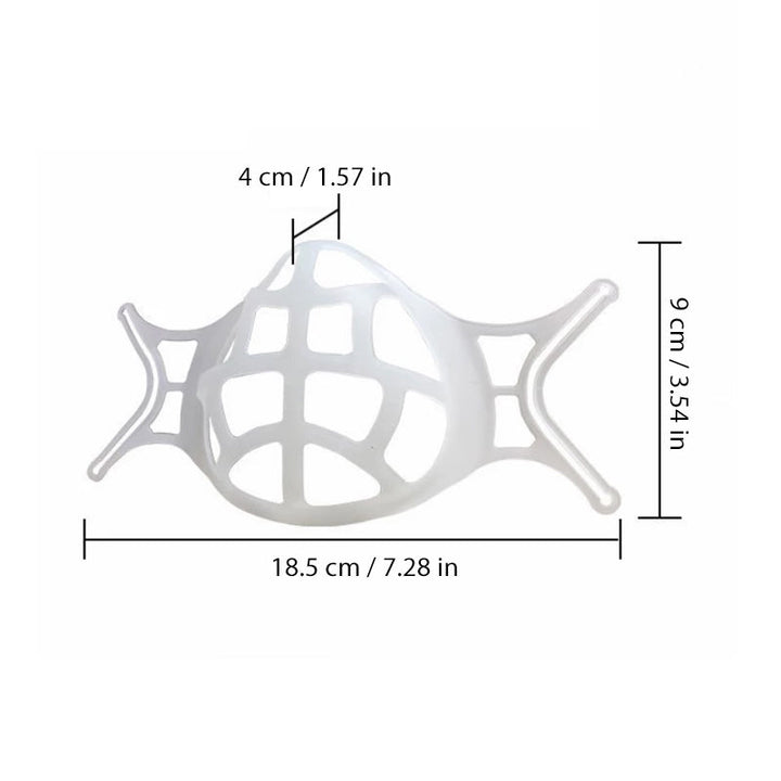 "Silikon ansiktsmaskhållare med 3D-design, mjuk silikon, ökat andningsutrymme, återanvändbar, bekväm för daglig användning."
