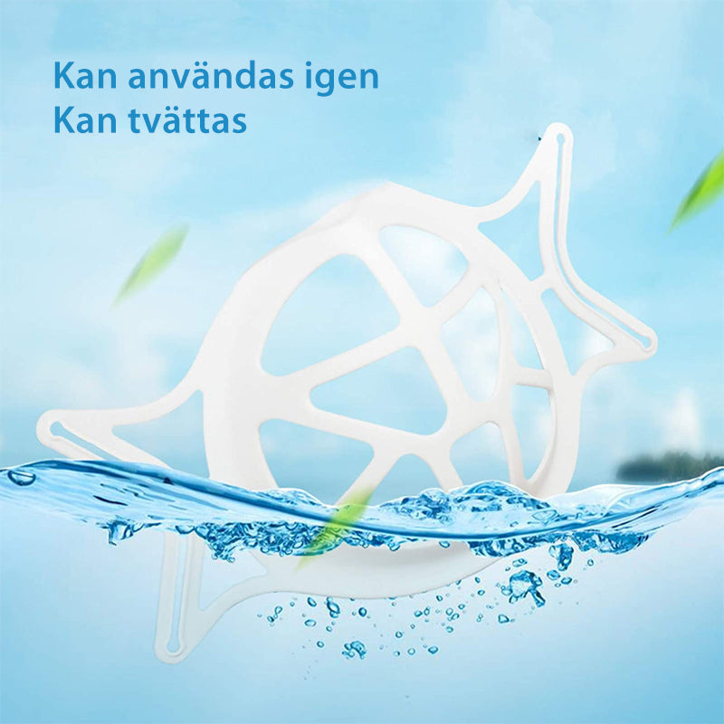 "Silikon ansiktsmaskhållare med 3D-design, mjuk silikon, ökat andningsutrymme, återanvändbar, bekväm för daglig användning."