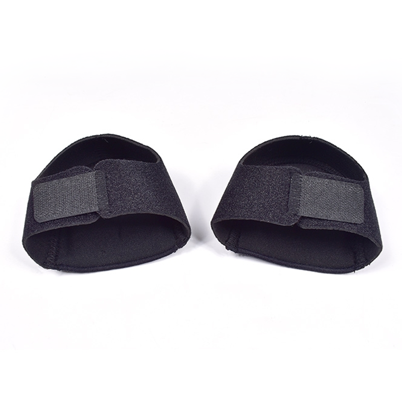 Silikon hälskydd med gel för komfort och stöd, justerbar design, blå och svart färg, andningsbart material.