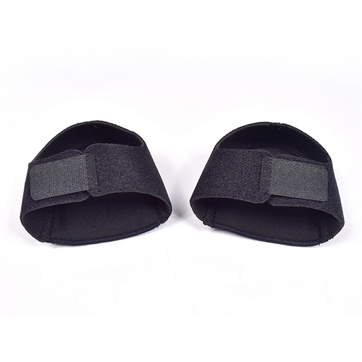 Silikon hälskydd med gel för komfort och stöd, justerbar design, blå och svart färg, andningsbart material.