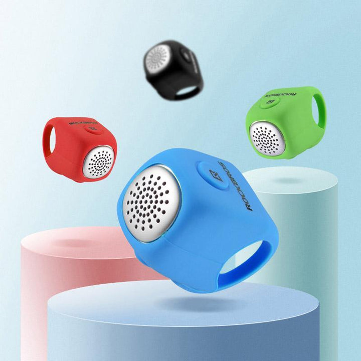 "Silikon ringklocka för cykel på styre, vattentät, lättanvänd, elastisk, modern design, finns i flera färger."